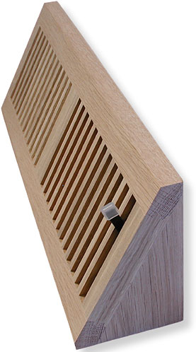 wood baseboard register angle view