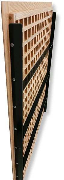 wooden floor return air grille with steel bracing