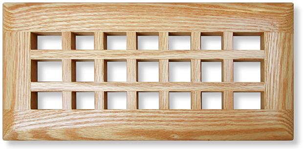 surface mount eggcrate register for vintage or contemporary buildings