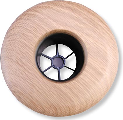 donut style round high velocity wood heat register