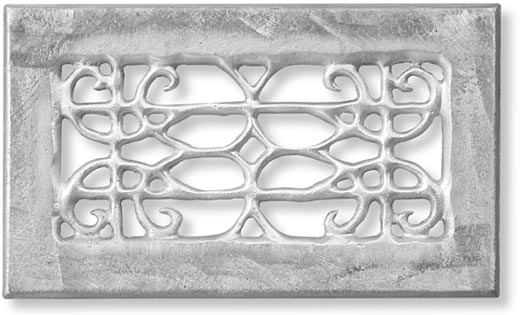 4 by 8 inch cast aluminum opera grille