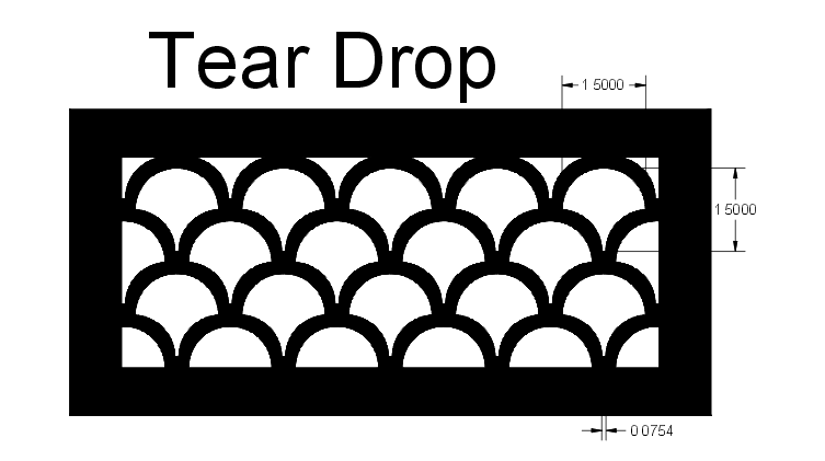 teardrop register specifications
