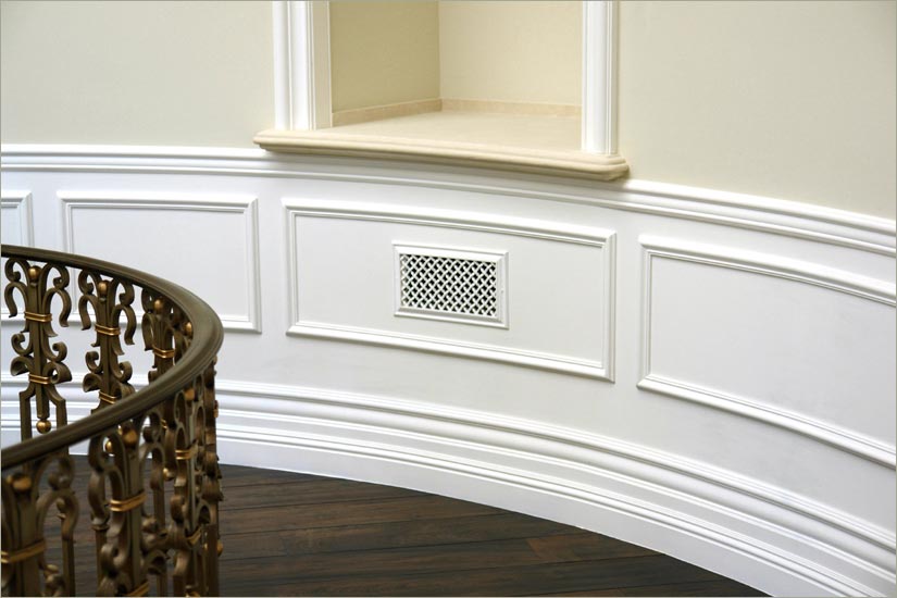 resin grille on wainscot