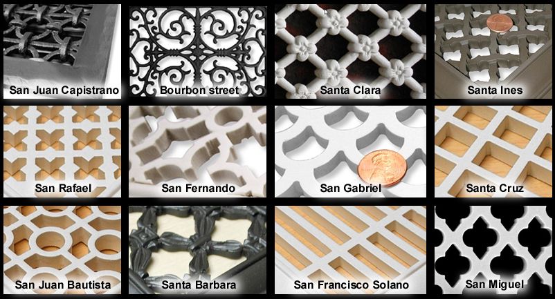 Thumbnails of resin grilles