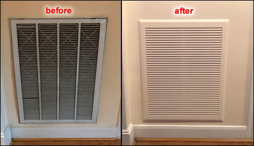 return air grille with filter before and after